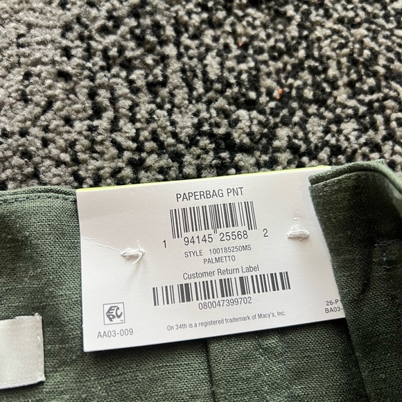 On34th Linen Blend Palmetto Paperbag Pants - Picture 3 of 4